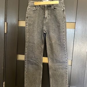 & Other Stories Cropped High Waisted Straight Jeans